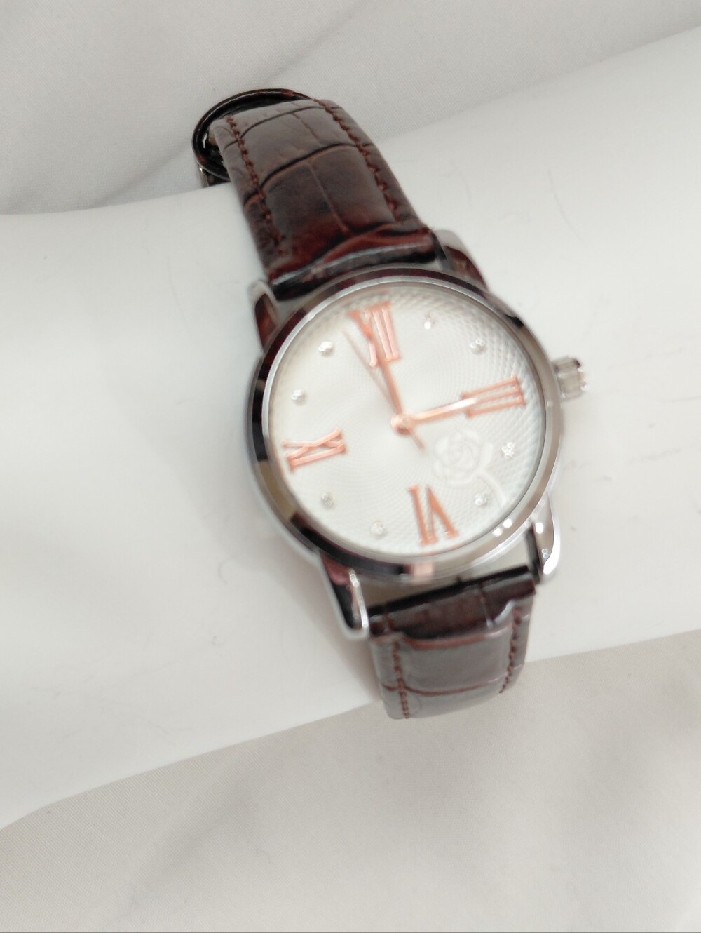 Sempre Brown Rose Gold Rhinestone Watch - Picture 2 of 6